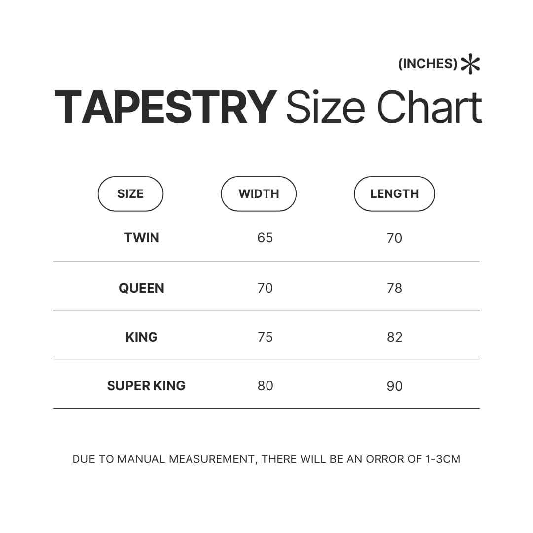 Tapestry Size Chart - Clevatess Store