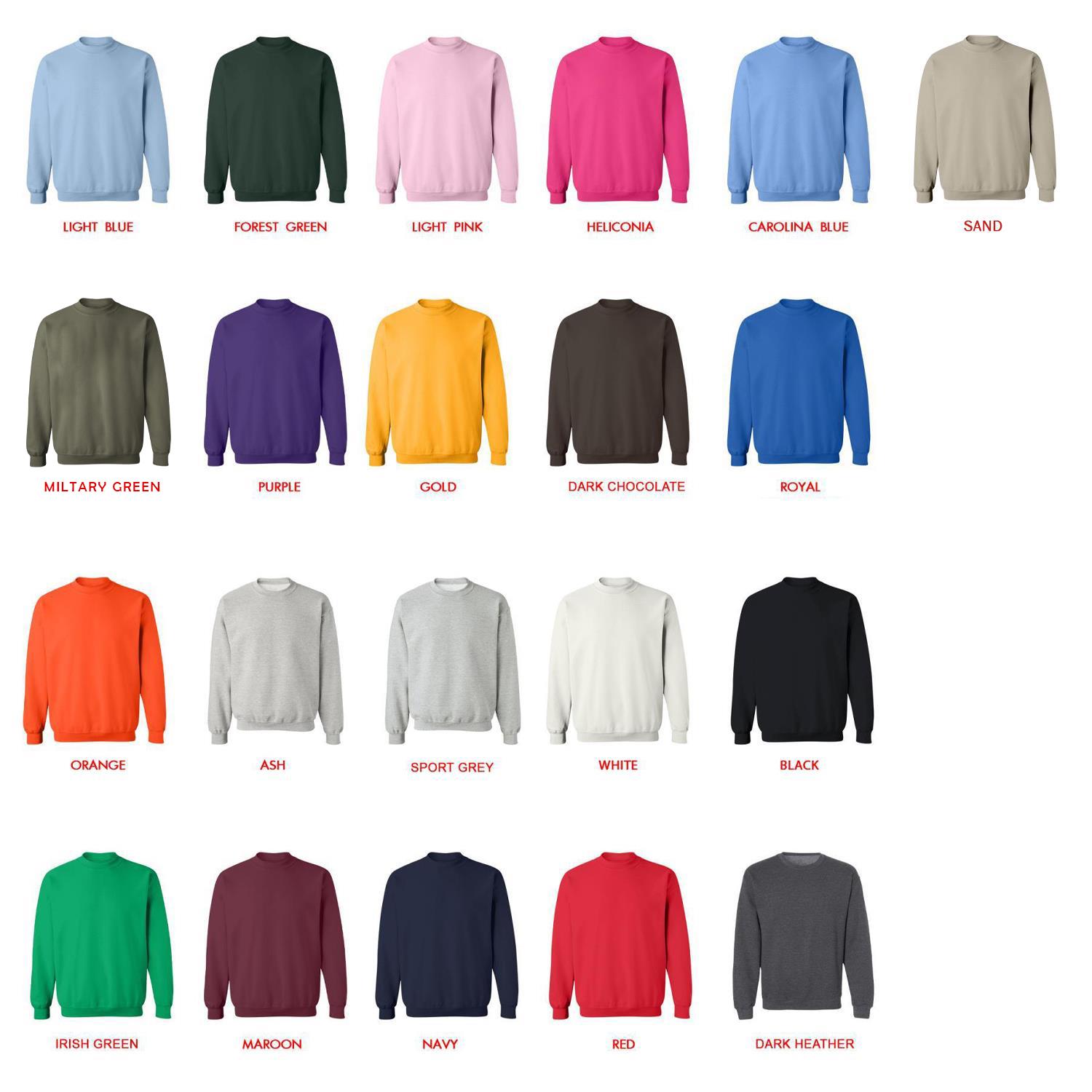 sweatshirt color chart - Clevatess Store