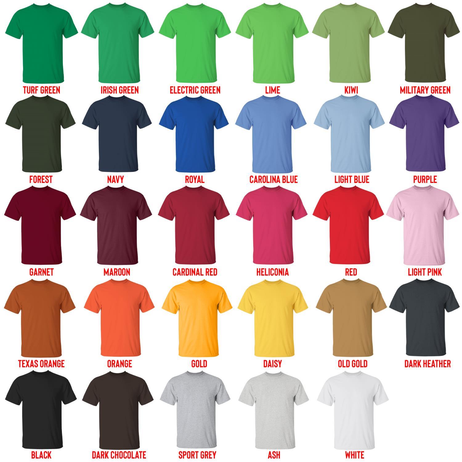 t shirt color chart - Clevatess Store